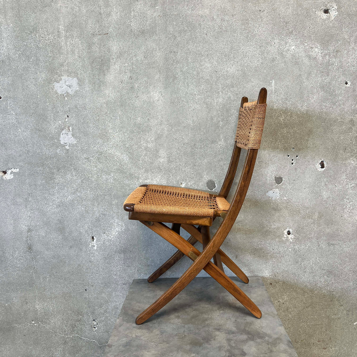 Mid Century Modern Folding Game Table Chair Made in Yugoslavia #3
