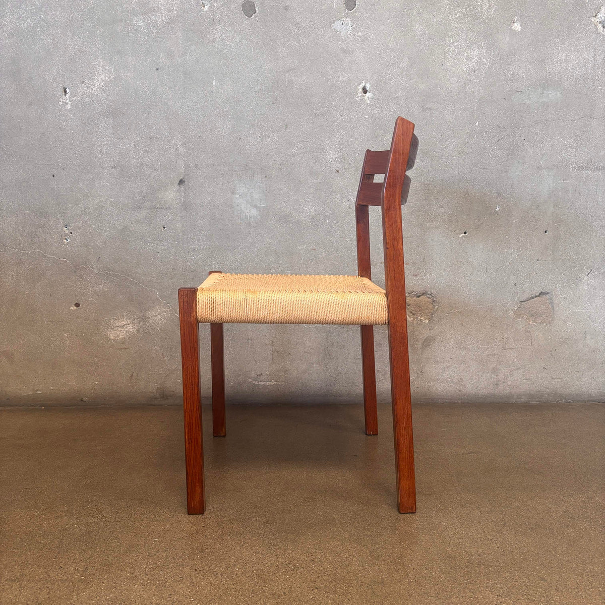 Vintage Mid Century Modern Stamped Moller Side Chair