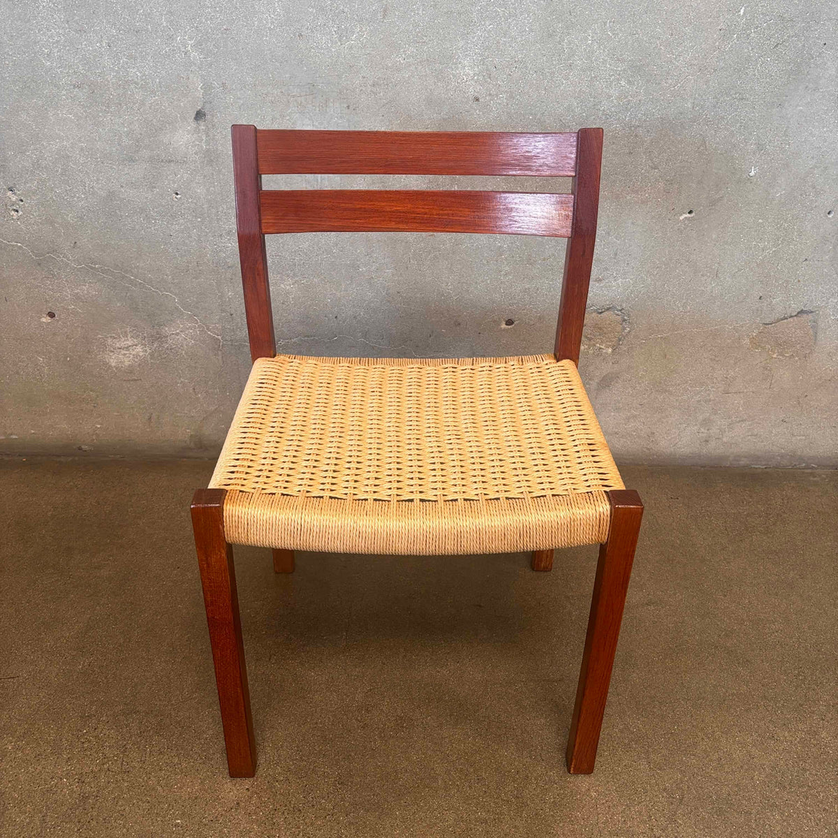 Vintage Mid Century Modern Stamped Moller Side Chair