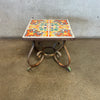 D & M Tile Table Wrought Iron Base