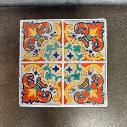 D & M Tile Table Wrought Iron Base