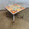 D & M Tile Table Wrought Iron Base