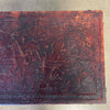 Vintage 20th Century Leather Wrapped Hand Tooled Barley Twist Peruvian Signed End Table