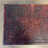 Vintage 20th Century Leather Wrapped Hand Tooled Barley Twist Peruvian Signed End Table