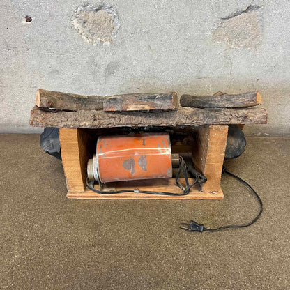 Vintage Mid Century Modern Red Electric Majestic "Jupiter" Fireplace