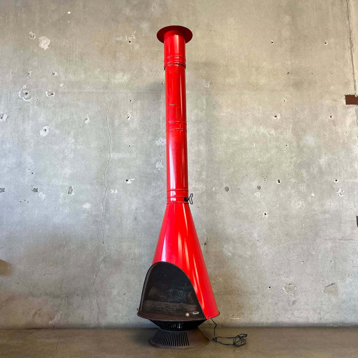 Vintage Mid Century Modern Red Electric Majestic "Jupiter" Fireplace