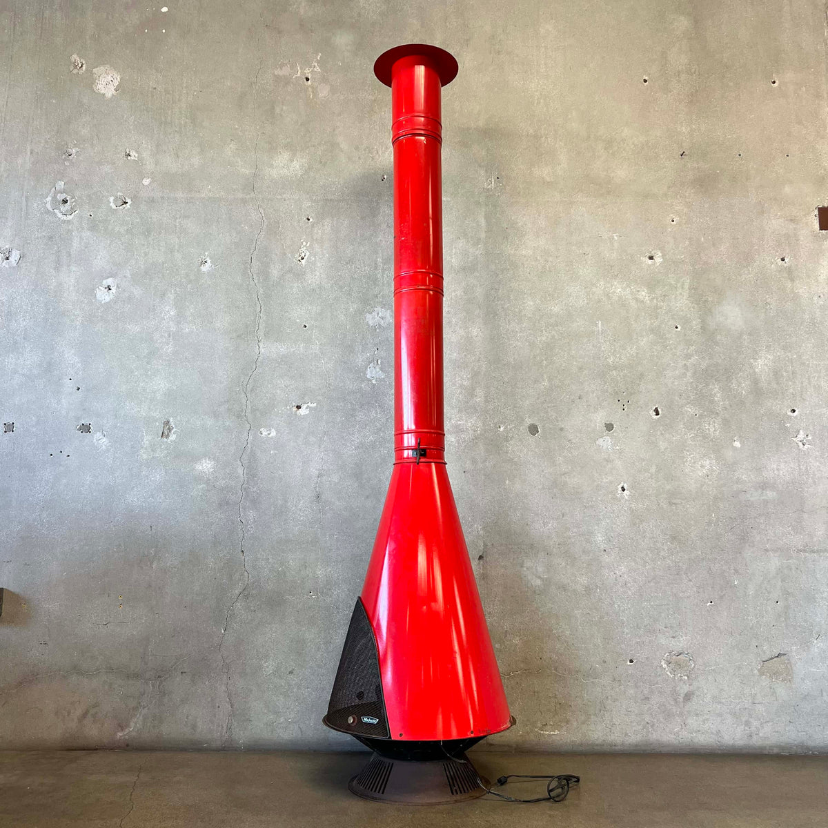 Vintage Mid Century Modern Red Electric Majestic "Jupiter" Fireplace