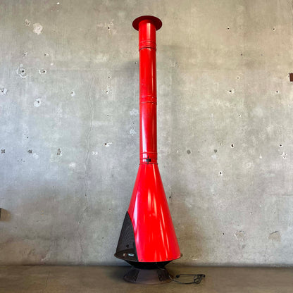 Vintage Mid Century Modern Red Electric Majestic "Jupiter" Fireplace