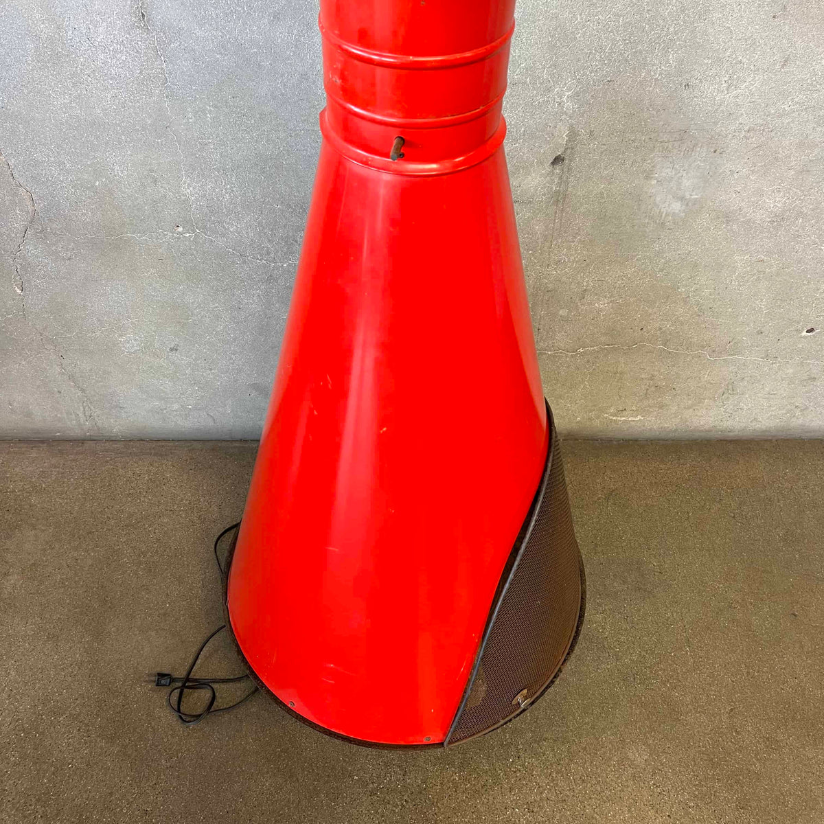 Vintage Mid Century Modern Red Electric Majestic "Jupiter" Fireplace