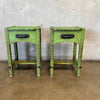 Pair of 1930 Monterey Furniture Nightstands - Spanish Green