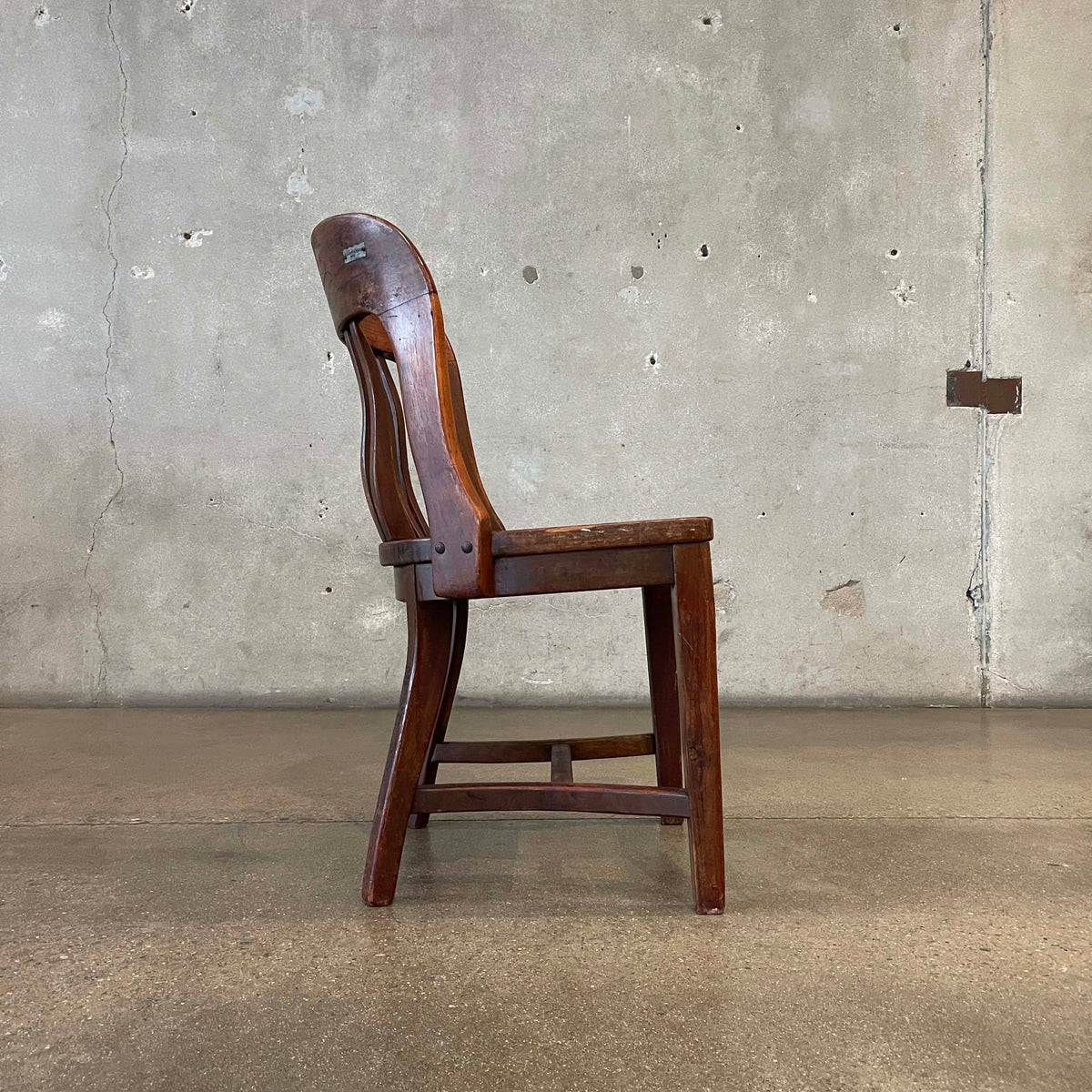 Antique Oakwood U.S. Army Desk Chair