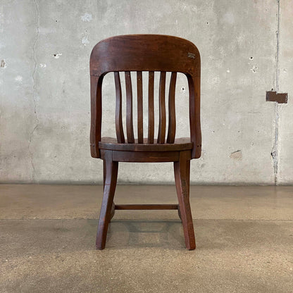 Antique Oakwood U.S. Army Desk Chair