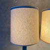 Mid Century Modern Blue Ceramic Lamps