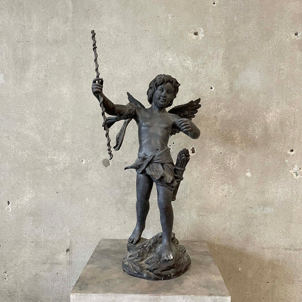 Signed Auguste Moreau French Bronze of Cupid