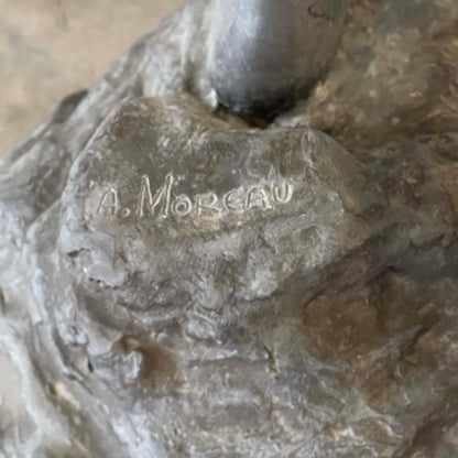 Signed Auguste Moreau French Bronze of Cupid