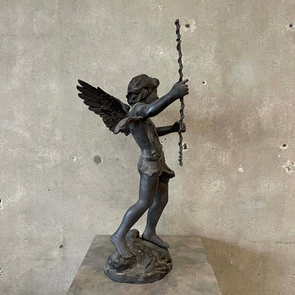 Signed Auguste Moreau French Bronze of Cupid