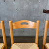 Set of Four Rush & Bentwood Italian Dining Chairs