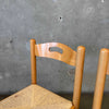 Set of Four Rush & Bentwood Italian Dining Chairs