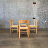 Set of Four Rush & Bentwood Italian Dining Chairs