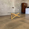 Modern Solid Wood & Glass Coffee Table