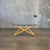 Modern Solid Wood & Glass Coffee Table