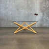 Modern Solid Wood & Glass Coffee Table
