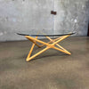 Modern Solid Wood & Glass Coffee Table