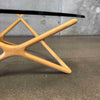 Modern Solid Wood & Glass Coffee Table