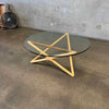 Modern Solid Wood & Glass Coffee Table