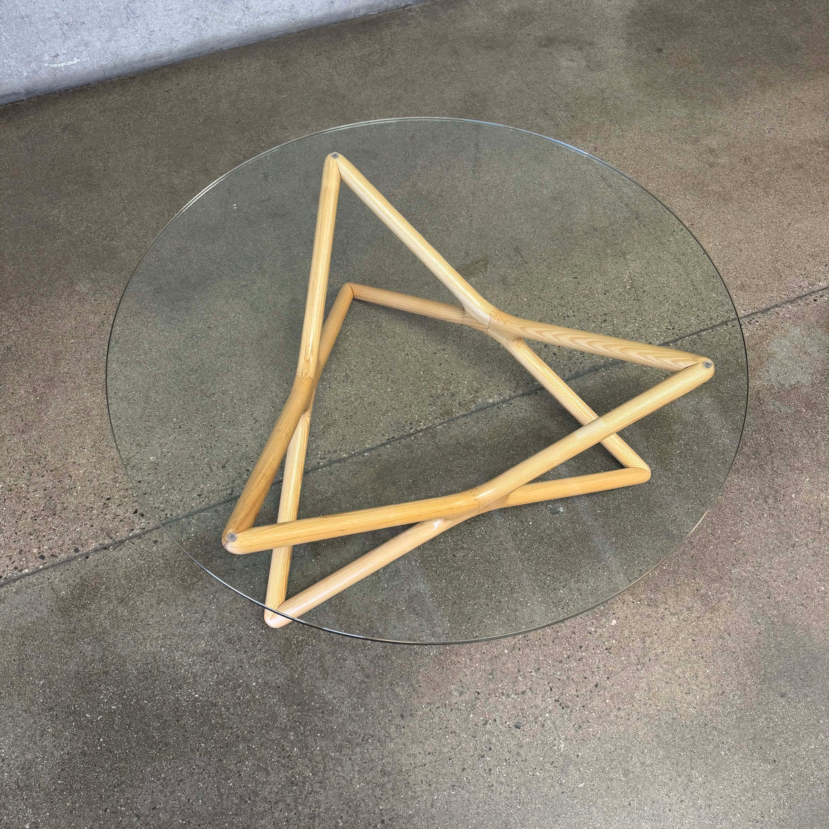 Modern Solid Wood & Glass Coffee Table