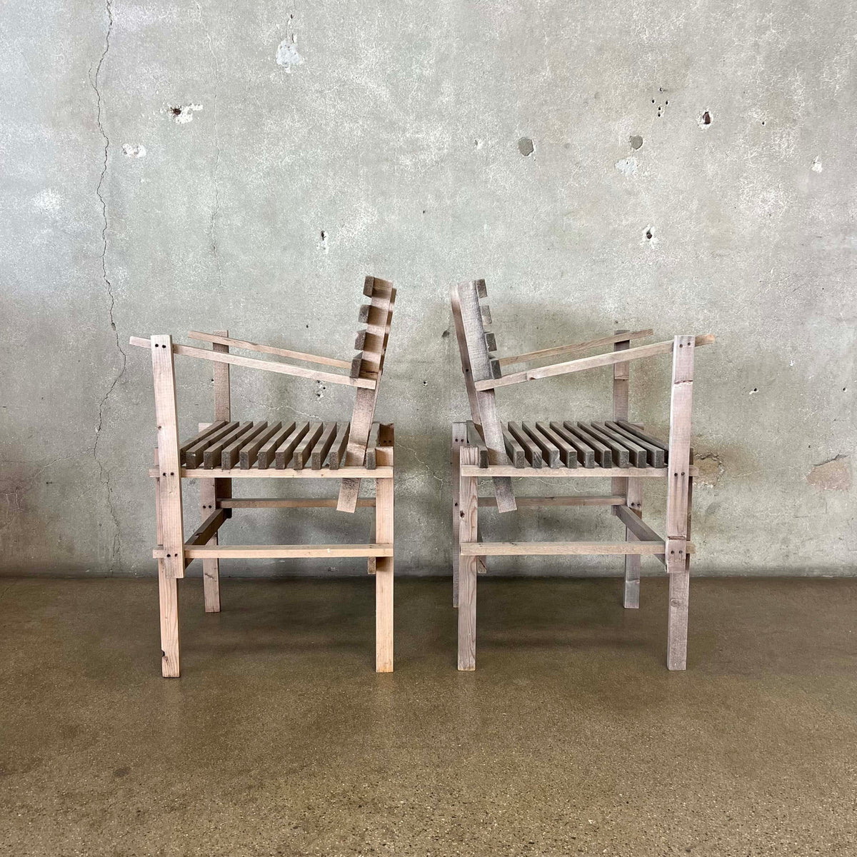 Pair of Modern "DIY Chairs" Designed by British Furniture Designer Max Lamb
