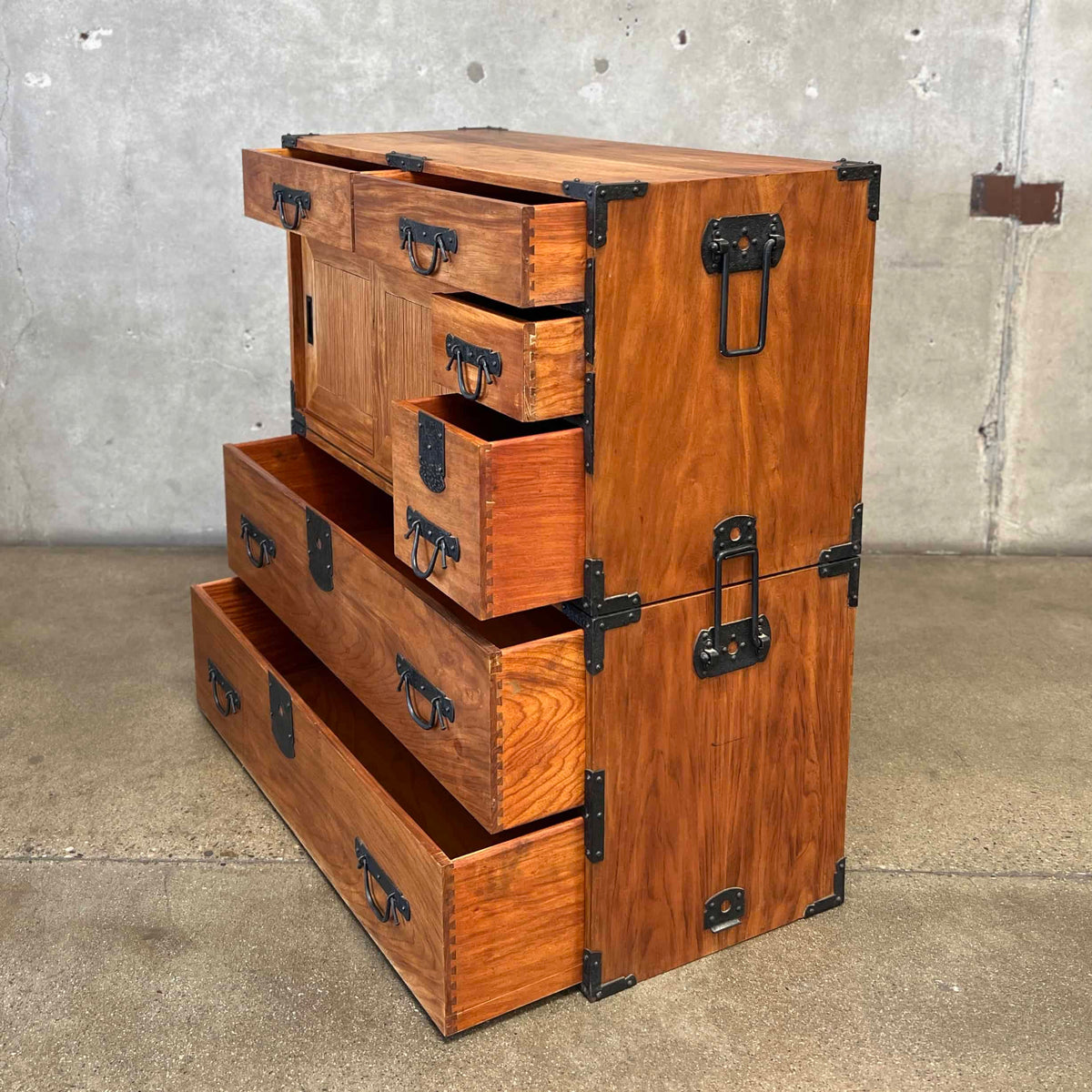 Vintage Japanese Stacking Tansa Chest