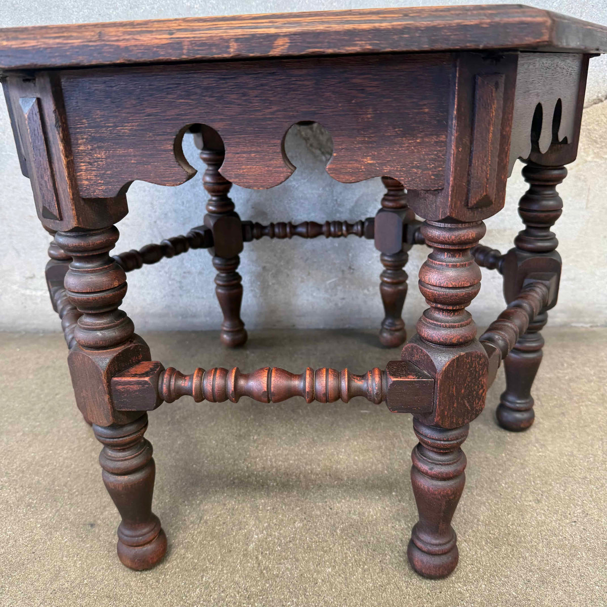 1930's Hexagon Mosaic Side Table