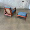 Mid Century Scandinavian Lounge Chair w/ Ottoman