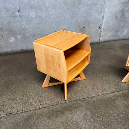 Mid Century Modern "Sculptura" Nightstands by Haywood Wakefield