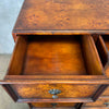 Vintage Burl Wood 12 Drawer Cabinet w/ Brass Knobs & Handles