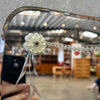 1930s Beveled & Etched Wall Mirror