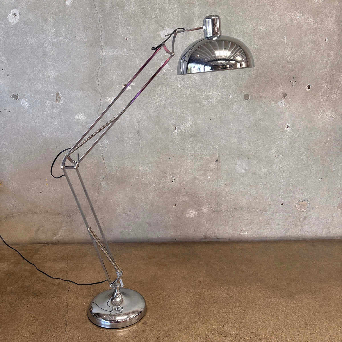 Vintage Late 90s/Early 2000s Chrome Articulating Floor Lamp