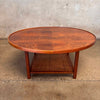 Mid Century Walnut + Cane Coffee Table by Jack Cartwright for Founders
