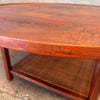 Mid Century Walnut + Cane Coffee Table by Jack Cartwright for Founders