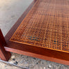 Mid Century Walnut + Cane Coffee Table by Jack Cartwright for Founders