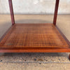 Mid Century Walnut + Cane Coffee Table by Jack Cartwright for Founders