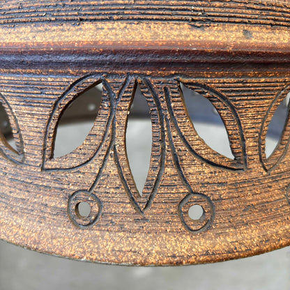 Vintage 1970s Stoneware Pendant Lamp by Victoria Littlejohn (Signed)