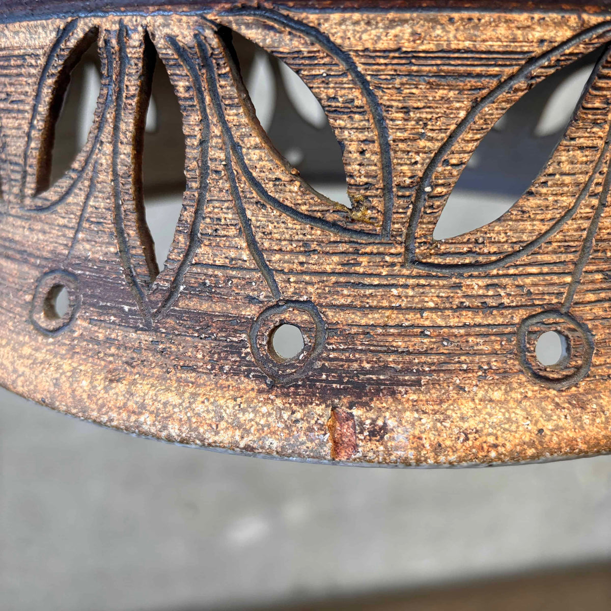 Vintage 1970s Stoneware Pendant Lamp by Victoria Littlejohn (Signed)