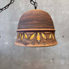 Vintage 1970s Stoneware Pendant Lamp by Victoria Littlejohn (Signed)