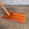 Vintage Studio Crafted Solid Mahogany Articulating Lamp w/ Fabric Shade