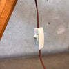 Vintage Studio Crafted Solid Mahogany Articulating Lamp w/ Fabric Shade