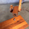 Vintage Studio Crafted Solid Mahogany Articulating Lamp w/ Fabric Shade