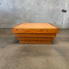 Vintage Chunky Oak Square Coffee Table