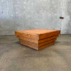 Vintage Chunky Oak Square Coffee Table